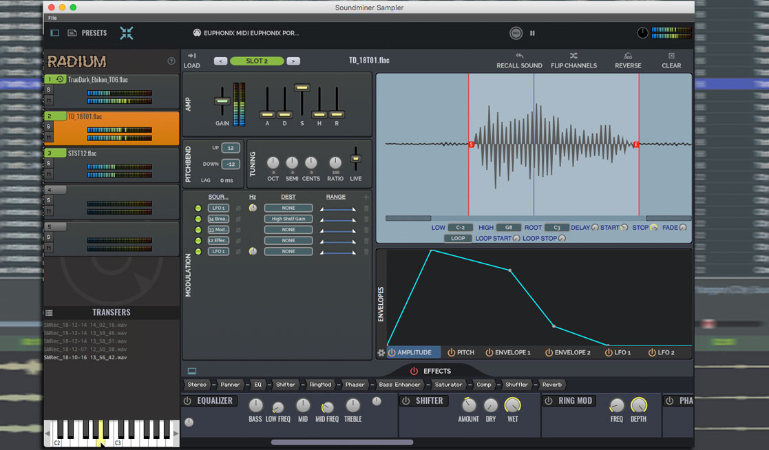 Soundminer Radium Sampler zum erstellen neuer Klänge für Sound Designer